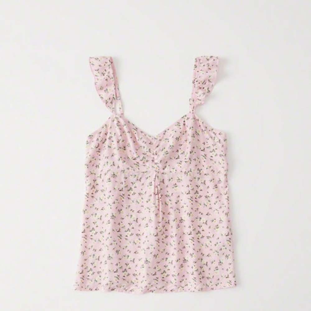 Abercrombie pink floral cami top - Medium